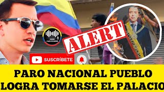 PARO NACIONAL EN ECUADOR PUEBLO LOGRA TOMARSE PALACIO DE CARONDELET EN CONTRA NOBOA NOTICIAS RFE TV [upl. by Nosnirb]