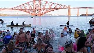 Scotland Braves Freezing water to Loony Dook 2024 [upl. by Ainoloppa752]