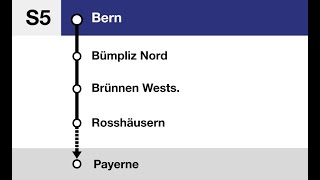 BLS Ansagen » S5 Bern — Kerzers — MurtenMorat — Payerne  SLBahnen [upl. by Karas843]