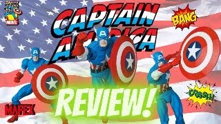 Best Captain America ever MAFEX 217 Comic Captain America LIVE Unboxing and Review [upl. by Iuq]