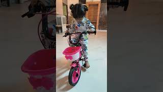 Bhagya ne Cycle Chalani shikh lo hai funny cutebaby babygirl cycling [upl. by Nepil]