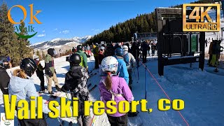 4K Skiing Vail Ski Resort  Colorado  Winter 2024 [upl. by Oiredised]