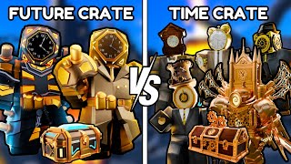 FUTURE CRATE vs TIME CRATE Toilet Tower Defense [upl. by Gowrie449]