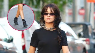 Camilla Cabello wears Balenciaga sneaker pumps in NYC  Hollywood Pipeline [upl. by Jepson]