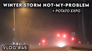 WINTER SLAMS THE MIDWEST  Travel to Potato Expo With Me  Vlog 45 [upl. by Cohbath]