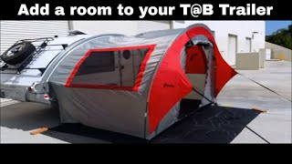 TB Side Tent This ingenious tent adds space to your Tab Trailer Setup video [upl. by Adnuahsor]