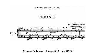 Germaine Tailleferre  Romance in A major 1913 [upl. by Hizar]