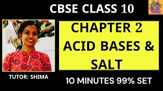 CBSE Class 10  Chemistry  Chapter 2  Acids Bases and Salts [upl. by Ru]