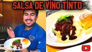 Salsa de vino tinto fácil y rápida [upl. by Frerichs172]