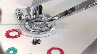 SINGER® Flower Stitch Presser Foot Attachment Tutorial [upl. by Goddord]