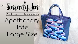 Sincerely Jen Patterns Apothecary Tote Large Size Sew Along [upl. by Dewie]