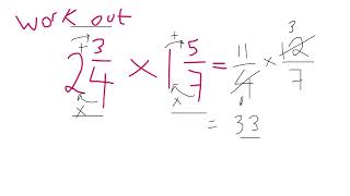 Multiplying Mixed Frac KS2 MATHS SATS KS3 GCSE 91 Maths Higher and Foundation OCR AQA EDEXCEL gcse [upl. by Siraved]