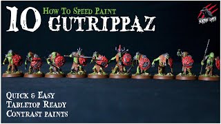 HOW TO PAINT KRULEBOYZ GUTRIPPAZ  Warhammer Age Of Sigmar Warcry Contrast Paints Step By Step Easy [upl. by Anoyk293]