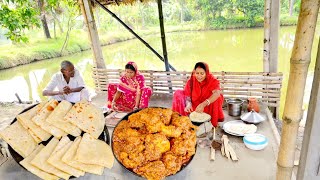 একদম কম তেল দিয়ে পকেট পরোটা সাথে দারুন স্বাদের চিকেন কষা রান্না করলাম সাথে জমিয়ে খাওয়া [upl. by Isaac]