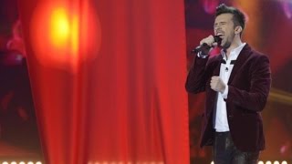 Florin Ristei  Bon Jovi  quotBed of rosesquot X Factor Romania sezonul trei [upl. by Aicsila]