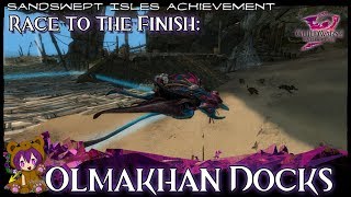 Guild Wars 2  Race to the Finish Olmakhan Docks Track Record achievement [upl. by Yelruc]