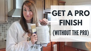 Painting Cabinets With a Pro Finish WITHOUT a Sprayer  How to Paint Kitchen Cabinets DIY Style [upl. by Ailemac]