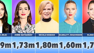 Height Comparison of Hollywood Actresses  Shortest to Tallest [upl. by Klayman]