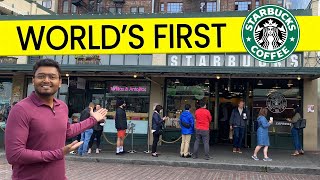 World’s First Iconic Starbucks Coffee Shop in Seattle USA [upl. by Cai]