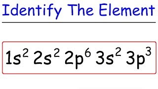 Electron Configuration  How To Identify The Element [upl. by Roane]