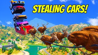 Stealing Cars As Santa In GTA 5 RP [upl. by Tatum]