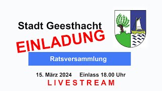 6 Ratsversammlung Stadt Geesthacht  März 2024 [upl. by Weaver]