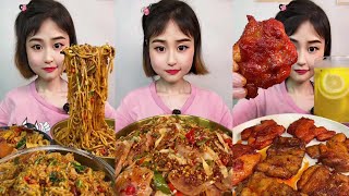 Chinese Spicy Food Mukbang  Pork Belly and Rice  Chinese NoodlesSpicy Food and Chinese Fried Rice [upl. by Itsyrc518]