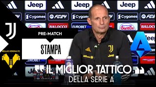 “ALLEGRI E’ IL MIGLIOR TATTICO IN SERIE A” imbarazzante  PROBABILI FORMAIZONI JUVENTUSVERONA [upl. by Neibaf]