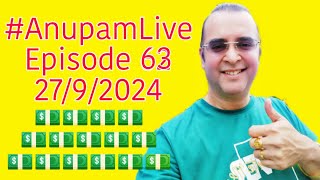 Anupam Tripathi Finance live EPISODE 63 QampA anupamlive StocksReview anupamtripathifinance [upl. by Nais]