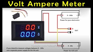 How to Setup a Digital Volt Amp Meter Wire Connection [upl. by Jariv]