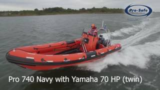 Pro 740 Navy with twin Yamaha 70 HK [upl. by Nyliret]