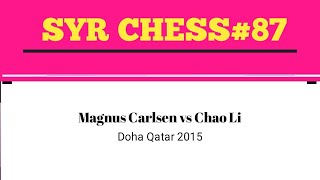 Magnus Carlsen vs Chao Li Doha Qatar 2015 [upl. by Mulvihill]