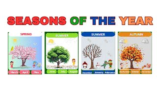 Kids vocabulary  Seasons of the year  Four seasons  Four Seasons for kids  Four seasons project [upl. by Aihsatan]