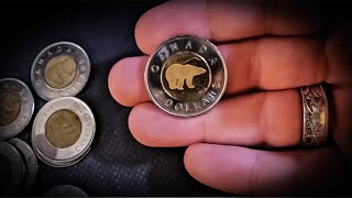 TOONIE ROLL MEGASCORE COIN ROLL HUNTING CANADIAN LOONIES amp TOONIES [upl. by Adnesor]