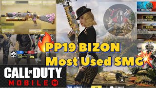 Most lethal SMG PP 19 BIZON with Attachments Call of Duty Mobile [upl. by Kus]