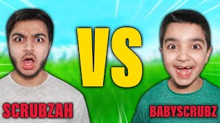 Scrubzah Vs BabyScrubz FORTNITE 1V1 [upl. by Gaynor361]