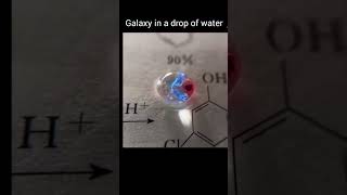 galaxy in a drop of water 😲how beautiful chemistry magicof chemistry beautiful magic shortsfeed [upl. by Ocsirf]