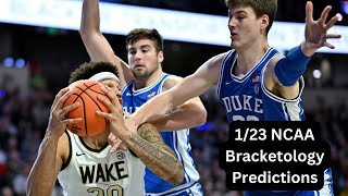 123 NCAA Bracketology Predictions [upl. by Fiester]