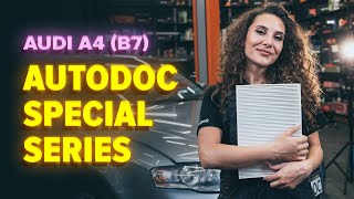 How to change pollen filter  cabin filter on AUDI A4 B7 Saloon TUTORIAL AUTODOC [upl. by Anerda725]