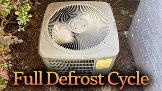 2008 Goodman GSH13 Heat Pump Full Defrost Cycle [upl. by Mcquoid]