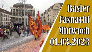 Basler Fasnacht 2023 Cortège vom Mittwoch [upl. by Nnylaj]