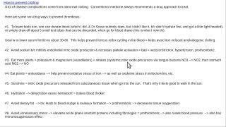 How to prevent clotting [upl. by Estevan698]