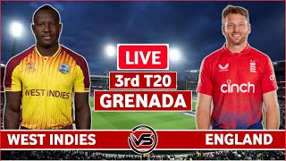 England vs West Indies 3rd T20 Live Scores  ENG vs WI 3rd T20 Live Scores amp Commentary [upl. by Crompton]