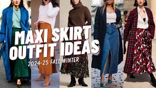 How to Wear Maxi Skirts This FallampWinter Trends Colors and Styling Tips [upl. by Tlevesor]