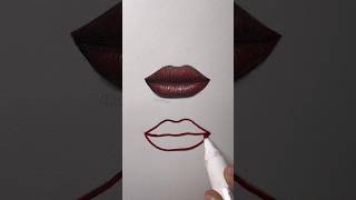 Let’s Draw Lips with Realism Technique 👄 art turorial drawing [upl. by Ilime]