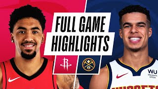 ROCKETS at NUGGETS  FULL GAME HIGHLIGHTS  April 24 2021 [upl. by Ymrots614]