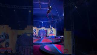 Breathtaking HighWire Motorcycle amp Aerial Act  Garden Bros Circus [upl. by Ronoel]