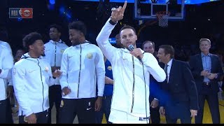 Golden State Warriors Championship Ceremony  10162018 NBA Season [upl. by Fahland607]