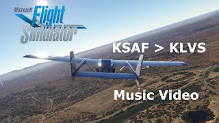 Landing in Las Vegas  MSFS 4K  KSAF  KLVS [upl. by Sherwynd]