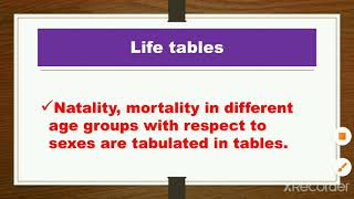 Characteristics of Population  Natality  Mortality  Life table [upl. by Terrell]